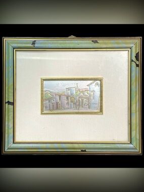 Vintage 1970s Creazioni Artistiche Su Metalli Preziosi Colored Miniature Artwork
